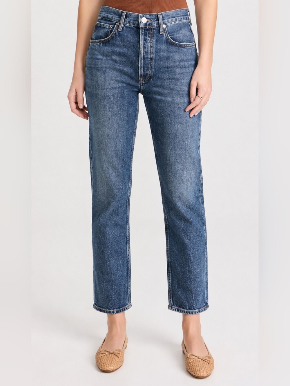 AGOLDE Riley High Rise Straight Crop Jeans SZ 30 NWT